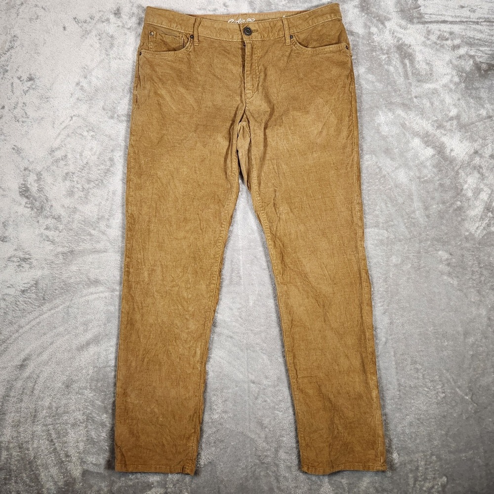 Eddie Bauer Pants Women's 10 Brown Corduroy Boyfriend Slim Casual Cotton Stretch